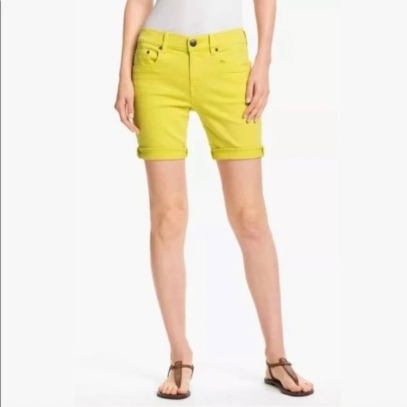 Vince High-Rise Jean Shorts Yellow Denim 29 - Picture 1 of 5